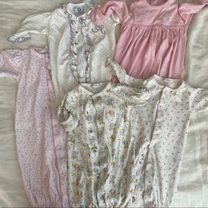 Newborn sleep dresses bundle